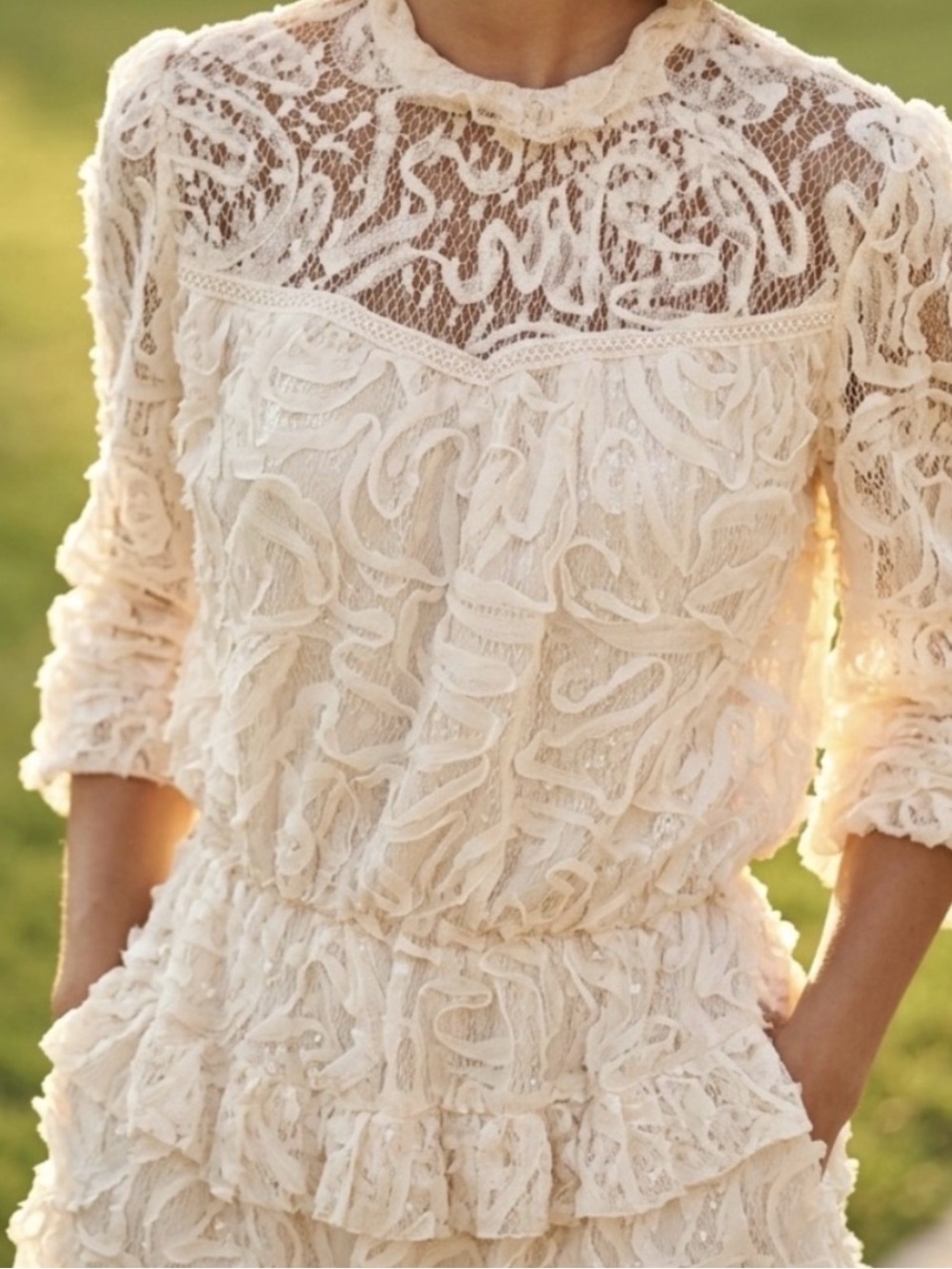 Endless Rose Lace Blouse in Soft Cream